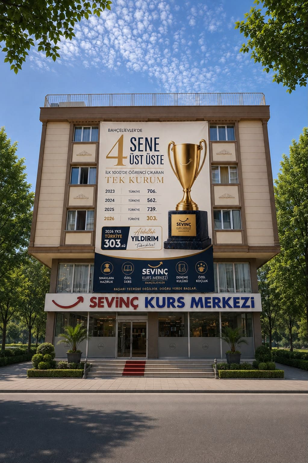 Bahçelievler'de 4 sene üst üste ilk 1000'de öğrenci çıkaran tek kurum - Sevinç Kurs Merkezi